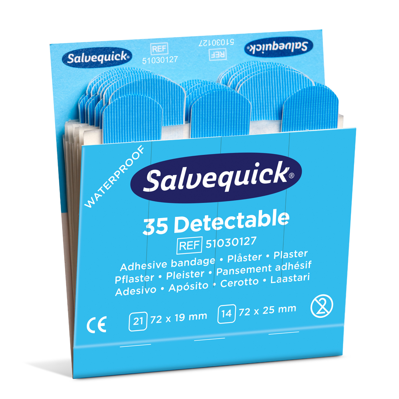 Plastry niebieskie wykrywalne Salvequick Blue Detectable 51030127
